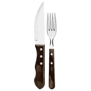 Imagem de Conjunto de 2 Facas e 2 Garfos Jumbo Leme 9610015 - Etilux - ETILUX, H