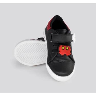 Imagem de Tênis infantil masculino preto com vermelho Linda jú tamanho 20