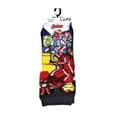 Imagem de Meia Lupo Infantil Disney Vingadores, Vermelho, 30  ao 36