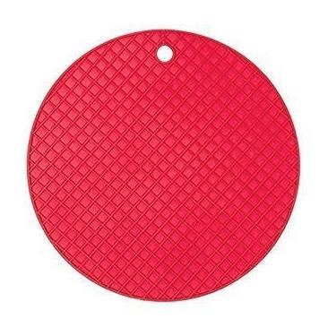 Imagem de Descanso De Panela Redondo De Silicone Euro Home, Vermelho