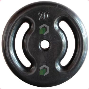 Imagem de Anilha Emborrachada 20 Kg - Preta - 2M FITNESS
