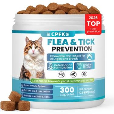 Imagem de Tratamento mastigável contra pulgas CPFk para gatos  prevenção de pulg