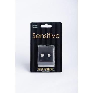 Imagem de Brinco Studex Sensitive Adulto e Criança Zircônia Quadrado 5X5mm S749Y