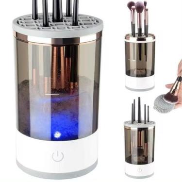 Imagem de Limpador De Pincel Maquiagem Elétrico Usb Automático 3 Em 1 - Attus