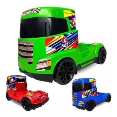 Imagem de Caminhão De Brinquedo Cabine De Plástico 29cm  - Europio, Verde