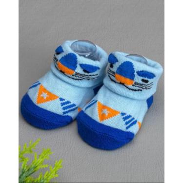 Imagem de Meia Baby Bichinhos Olaf Azul para Bebê - Pepé Baby, Azul,  0 a 10 mes