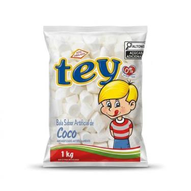 Imagem de Bala Coco Tey 1Kg Macia Sabor Coco Lanche Receita Mesa Doces