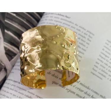 Imagem de Bracelete regulavél martelado m dourado - Amora Acessórios