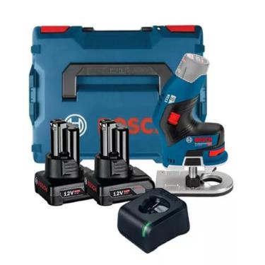 Imagem de Tupia Bosch Gkf 12v-8 + 2 Bateria 4ah + Carregador Bivolt + Maleta