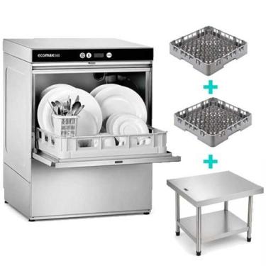 Imagem de Lavadora de Louças Ecomax 503 Monofásico + 2 Gavetas Pinos +1 Cavalete