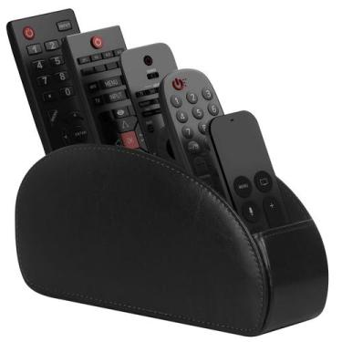 Imagem de Caixa De Controle Remoto Em Couro PU Com 5 Compartimentos Para Armazen