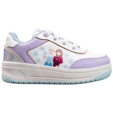 Imagem de Tenis Infantil Foorce Calc Facil Frozen Disney Original, Branco, Lilás
