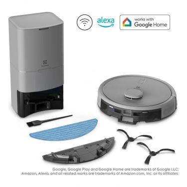 Imagem de Robô Aspirador Electrolux ERB80 1850KPA 4 em 1 Wi-fi Experience Mapeamento a Laser Base Autolimpante Cinza