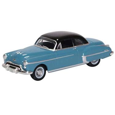 Imagem de 1950 Oldsmobile Rocket 88 Coupe Escudo Azul com Preto Top 1/87 (HO) Escala Fundido Modelo de Carro pela Oxford Fundido