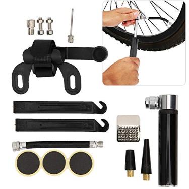 Imagem de Reparo de pneus de bicicleta preto/prata, kit de reparo de pneus de bicicleta, acessórios de design de mangueira inovadores para reparo de pneus de mountain bikes de estrada(Preto)