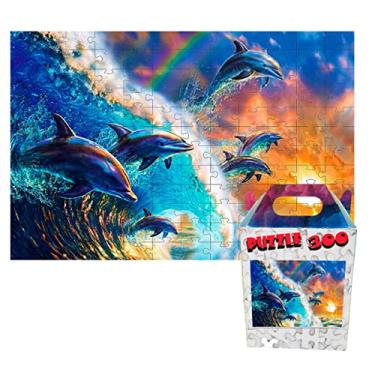 Imagem de Quebra-cabeça Golfinhos da onda 300 peças