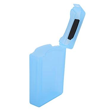 Imagem de ABS Drive Storage Case, Perfect Fit portátil resistente ao desgaste caixa de proteção de disco rígido para 3,5 polegadas HDD SSD(azul)