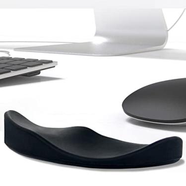 Imagem de Suporte de descanso de mão para mouse apoio de pulso para computador de escritório, laptop, digitação, alívio da dor, preto