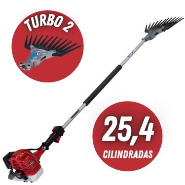 Imagem de Derriçadeira Premium Kawashima com Motor M-2600 á Gasolina 2 Tempos 25cc Haste Longa 1500mm e Mãozinha Simples Nakashi Ideal Para Plantações de Café