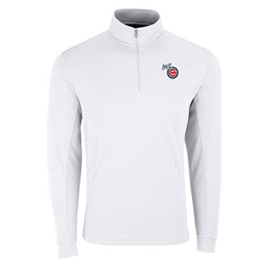 Imagem de Vantage Apparel Pulôver de beisebol Iowa Cubs 1/4-Zip Tech Pullover, branco, 2GG