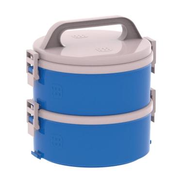 Imagem de Conjunto 2 Marmita Térmica Marmitex Termoprato 1,5l Lanche Almoço Tekcor 1S 1D - Soprano