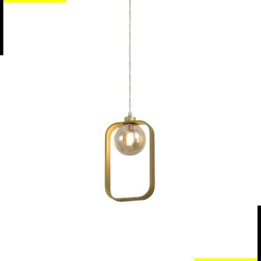 Imagem de Pendente Aruna Vidro Ambar 25CM 1G9 | StarLux ZR097-AGD STARLUX