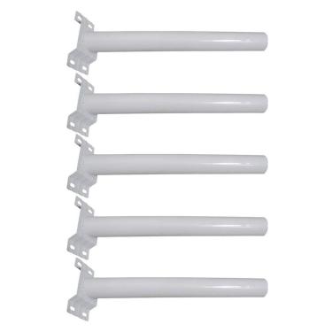 Imagem de Suporte Luminaria Solar Barra Poste Aço 5 Unidades