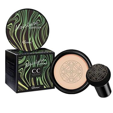 Imagem de Creme almofada ar para cabeça cogumelo, Base BB creme, Base corretivo hidratante, Base maquiagem BB Cream à prova d'água longa duração com esponja maquiagem cogumelo