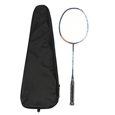 Imagem de 1 peça raquetes de badminton adulto raquete de badminton de carbono raquete de treinamento de badminton com bolsa de armazenamento