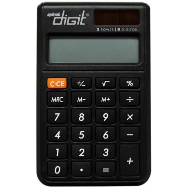 Imagem de Calculadora de bolso (bat solar 8 dígitos) 801 Spiral Digit bt 1 un