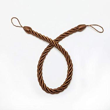 Imagem de 1 peça Cordas de amarração de cortina Cordas de amarração feitas à mão Clipes de retenção de cortina Acessórios para casa Decorativos, café, 1 peça