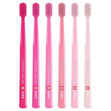 Imagem de Kit Curaprox com 6 Escovas Dentais CS 5460 Ultra Macia Pink Edition + Exclusiva Caixa P...