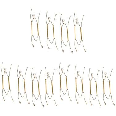 Imagem de 12 Peças Gancho Para Pendurar Quadros Ganchos De Pratos Decorativos Ferragens Para Pendurar Quadros Suporte De Prato Pendurado Quadro Pendurado Branco Cabide Gancho De Exibição