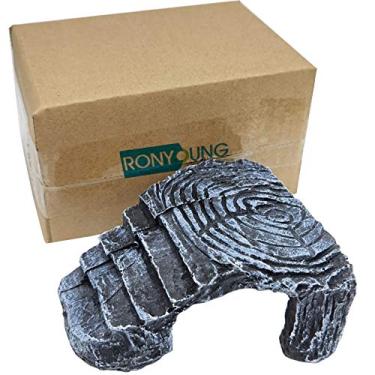Imagem de RONYOUNG Habitat Basking Rock para Tartarugas Grande Plataforma Rampa Grande Tanque Decoração Acessórios Prateleira Tartaruga Doca de Aterrissagem para Aquário