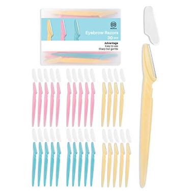 Imagem de MoHern Ferramenta Dermaplaning para rosto, 30 peças de barbear Dermaplane para rosto, lâminas de barbear multiuso para mulheres e homens, multicolorida