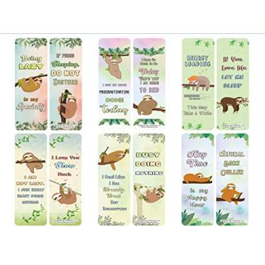 Imagem de Creanoso Marcadores de página com citações engraçadas de preguiça (5 conjuntos x 6 cartas) – Conjunto de cartões inspiradores diários – cortadores de páginas interessantes – ótimos presentes para crianças e adolescentes