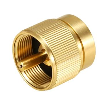 Imagem de Hooshing Adaptador de fogão de acampamento a propano 1 lb entrada de tanque pequeno de propano EN417 válvula Lindal cilindro de saída LPG adaptador para acampamento ao ar livre