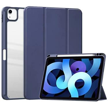 Imagem de iPad 9 10,2 polegadas Slim Stand Smart Protector com Ipad Pro 12,9 polegadas Pro 11 polegadas Pro 10,5 polegadas iPad 9,7 polegadas Capa Ipad Mini 4 5 6 (iPad Mini 4/5, Azul Profundo do Mar)