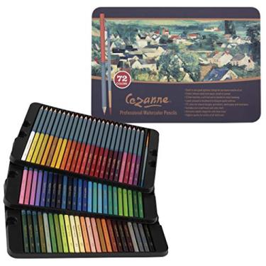 Imagem de Conjunto de 72 lápis de aquarela Creative Mark Cezanne – grafite macio de qualidade de artista profissional para pintura em aquarela, coloração, desenho, camadas, mistura, sombreamento, uso molhado ou