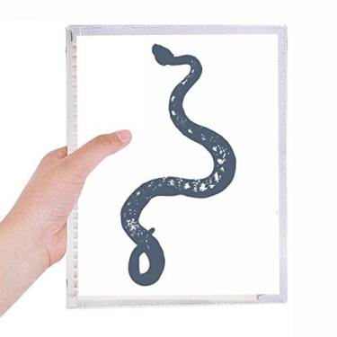Imagem de Caderno com estampa de desenho de cobra preta, diário de folhas soltas, recarregável, papelaria