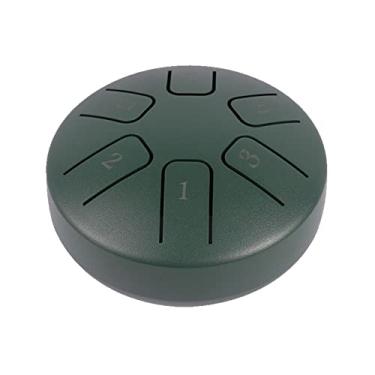 Imagem de Qudai 6 notas Mini tambor de língua de aço de 3,8 polegadas, tambor de mão, tambor zen, instrumento de percussão com baquetas para iniciantes, educação musical, concerto, cura da mente, ioga, meditaçã
