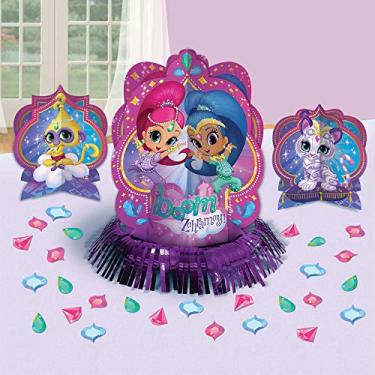 Imagem de Amscan 281653 Shimmer and Shine Birthday, Table Decorating Kit, 23 Ct.