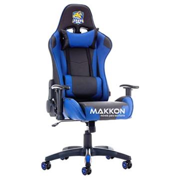 Imagem de Cadeira Gamer Preta com azul MK-8062 A - Makkon