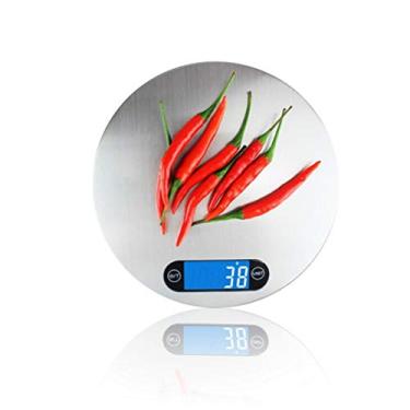Imagem de balanças de cozinha eletrônicas de aço inoxidável pesam alimentos e líquidos 5 kg