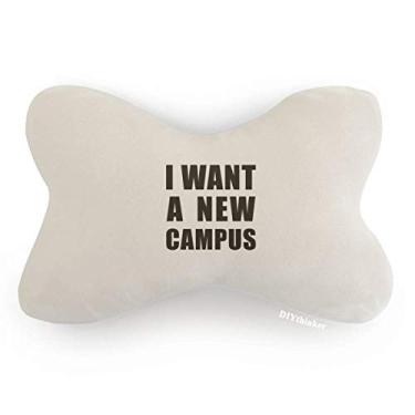 Imagem de DIYthinker Almofada para apoio de cabeça I Want A New Campus para decoração de pescoço