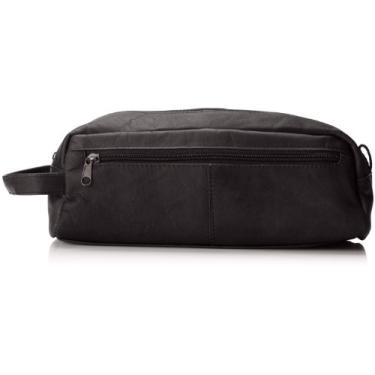 Imagem de David King & Co. Kit de barbear grande com vários bolsos, Kit de barbear grande com vários bolsos, Preto, One Size