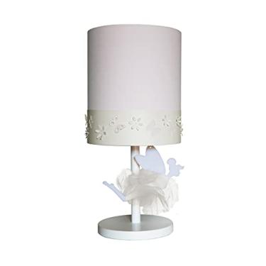 Imagem de Abajur Infantil Fadas Base Branca Cúpula Branco 20x43 Bivolt