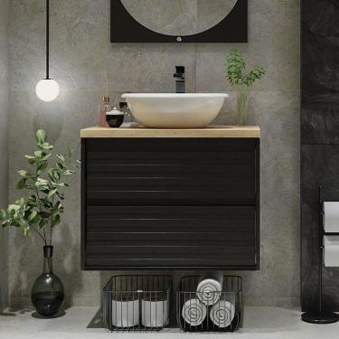 Imagem de Gabinete para Banheiro 70cm Jade Darabas Agardi Preto