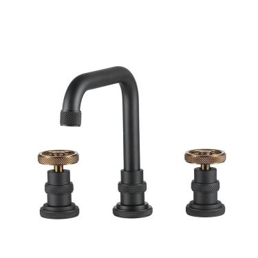 Imagem de Torneira Para Banheiro Misturador Duplo Comando Jatobá Pingoo.casa - Preto e Rose