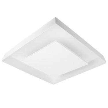 Imagem de Plafon Luz Indireta Sobrepor 45X45Cm 4 Lâmpadas E27 Branco